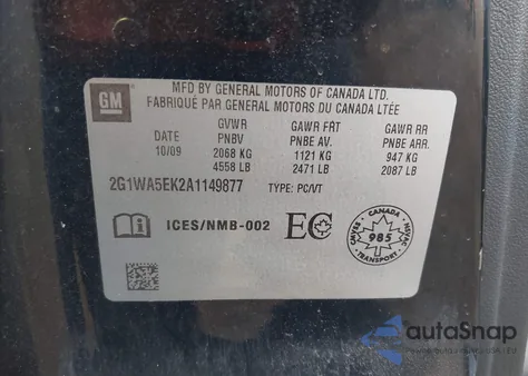 2010 Chevrolet Impala Ls from USA, damaged, VIN 2G1WA5EK2A1149877